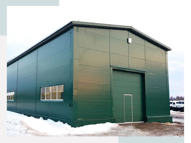 Двускатные ангары в Дмитрове